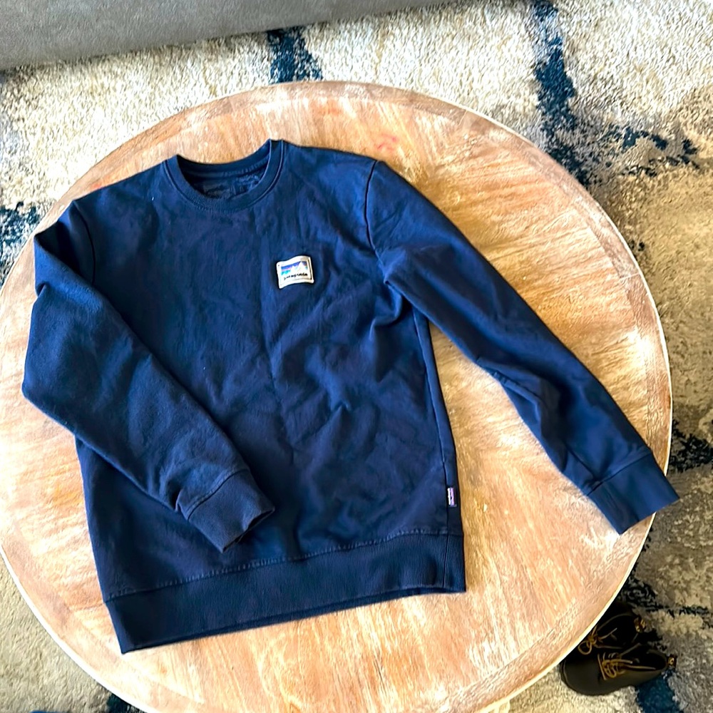 Patagonia Uprisal Crew Pullover Sweatshirt, Size Mens Large, blue